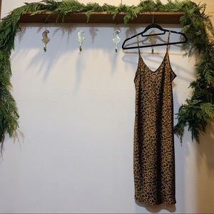 Leopard Print Slip Dress